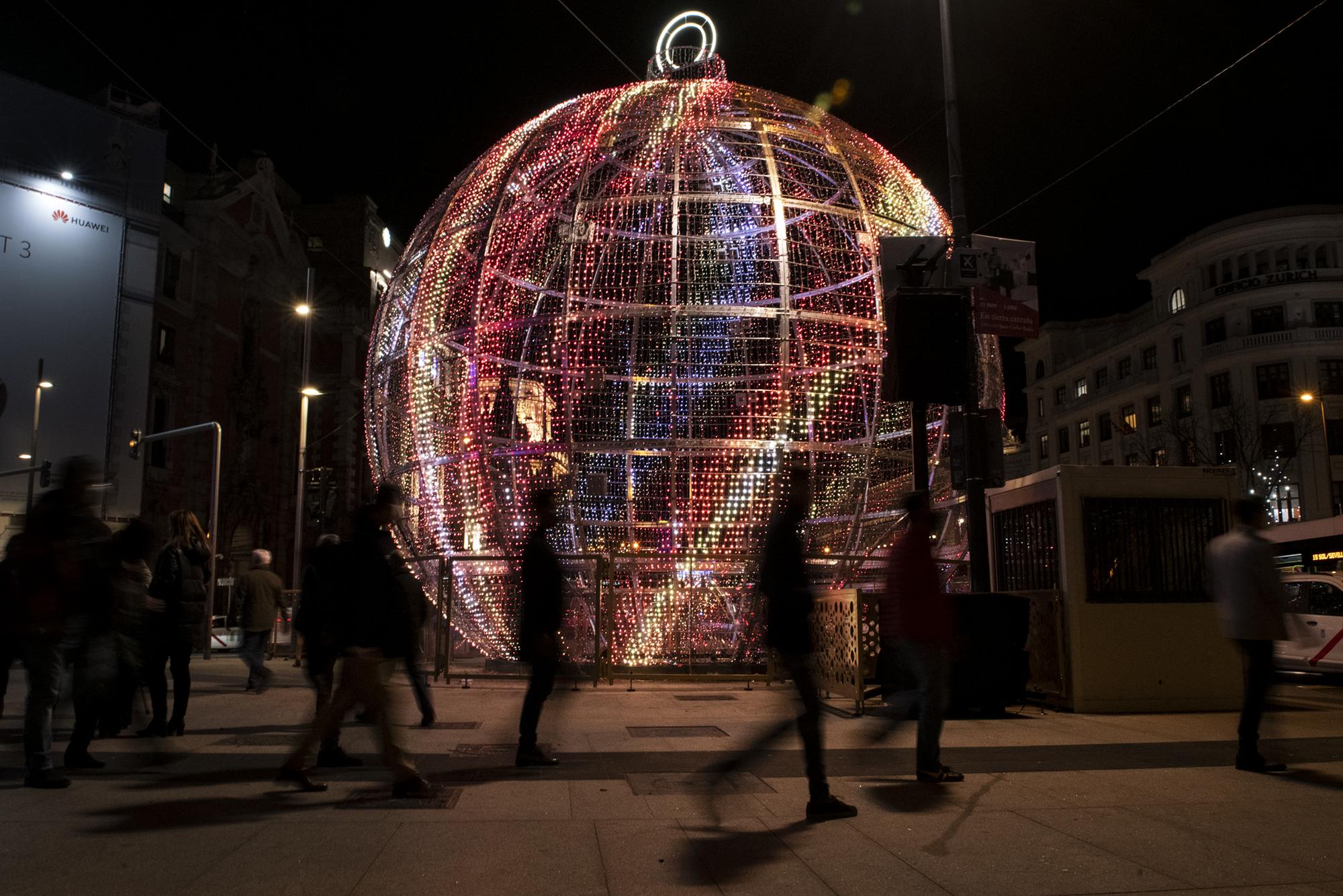 Luces de Navidad en Madrid calle Alcala